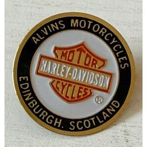 Harley Davidson Alvin's Motorcycles Edinburgh Scotland Tac Pin
